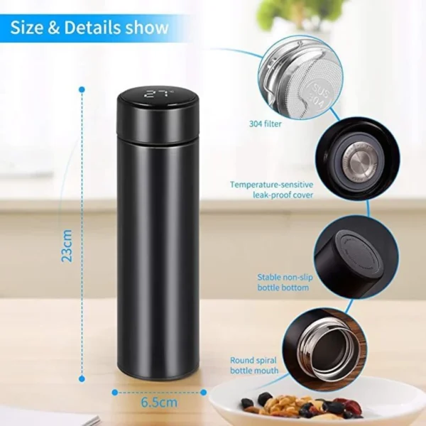 SMART Digital LED Thermal Flask with Temperature Indicator Stainless Steel Flask