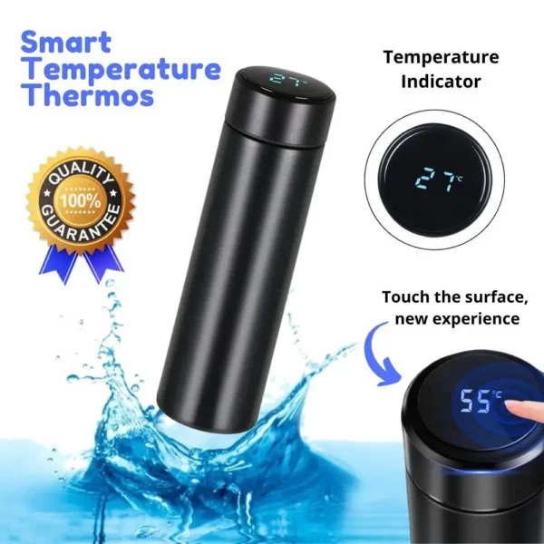 SMART Digital LED Thermal Flask with Temperature Indicator Stainless Steel Flask